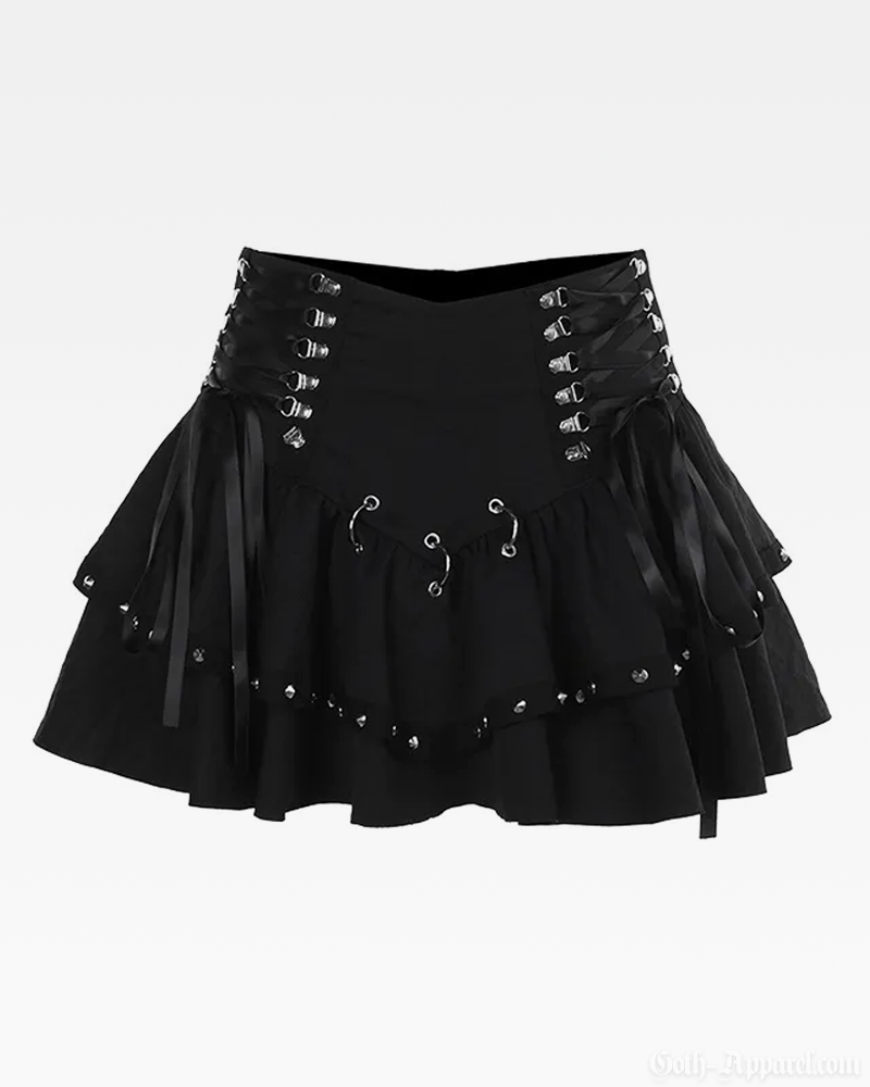 Lace Up Mini Skirt