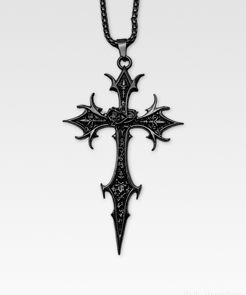 Large Gothic Cross Necklace