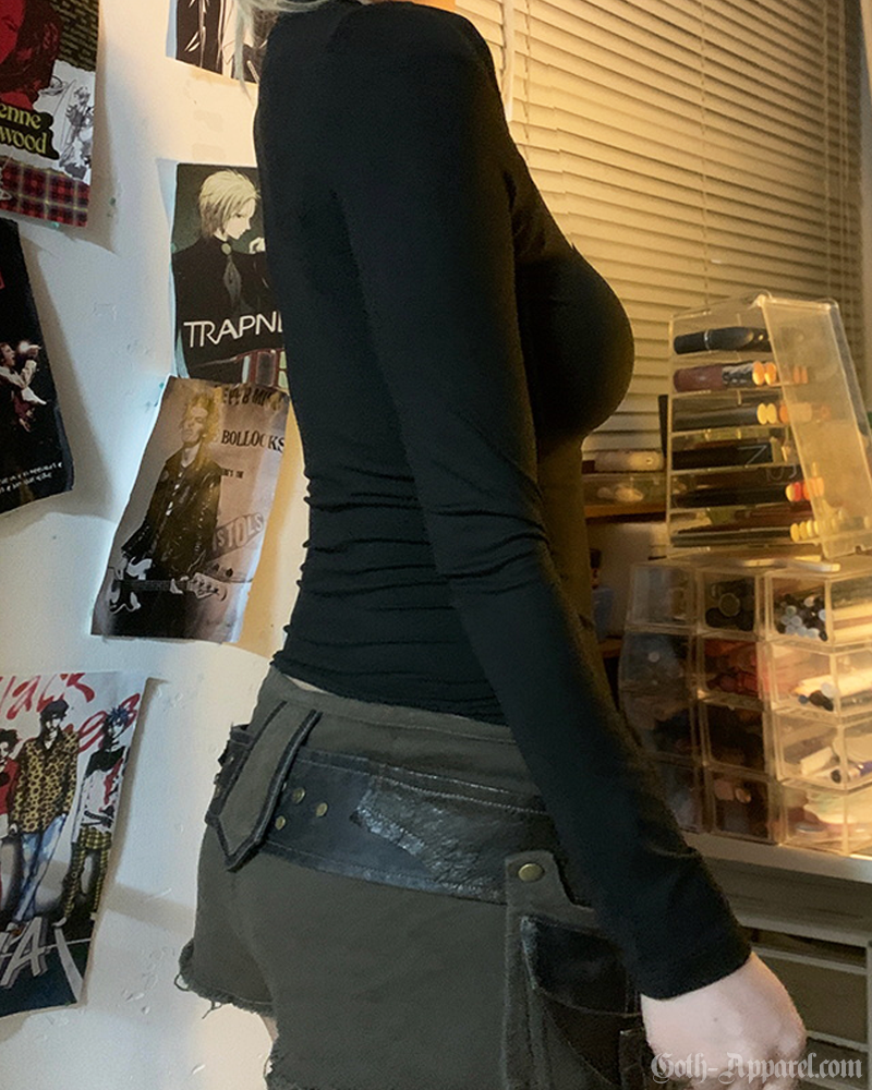 Long Sleeve Goth Top