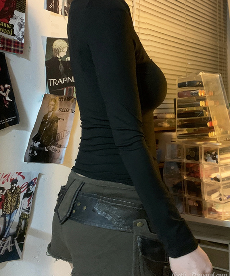 Long Sleeve Goth Top