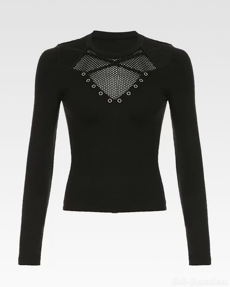 Long Sleeve Goth Top