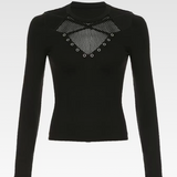 Long Sleeve Goth Top