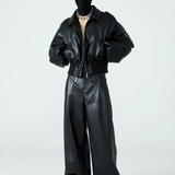 Mens Cropped Leather Jacket