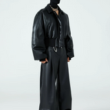 Mens Cropped Leather Jacket