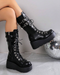 Mid Calf Goth Boots