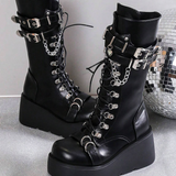 Mid Calf Platform Boots