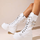 Mid Calf Platform Boots