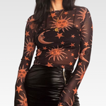 Moon And Sun Mesh Top