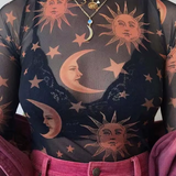 Moon And Sun Mesh Top