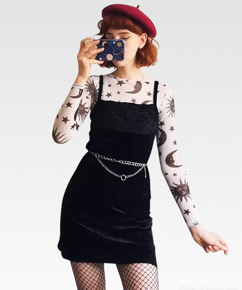 Moon And Sun Mesh Top