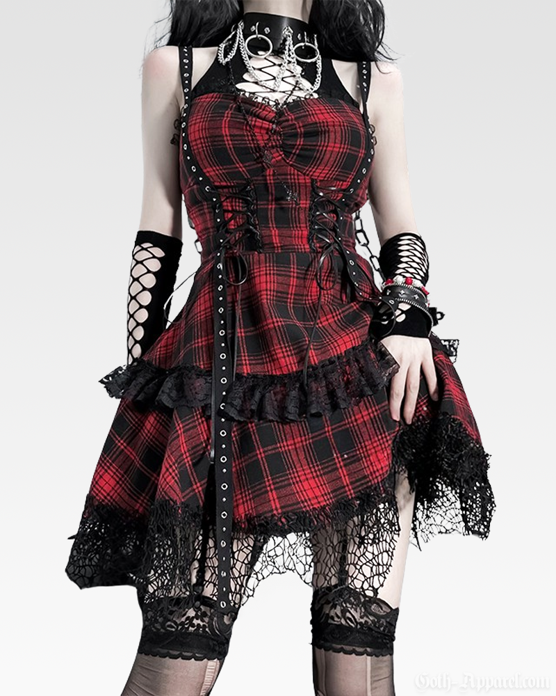 Plaid Goth Dress