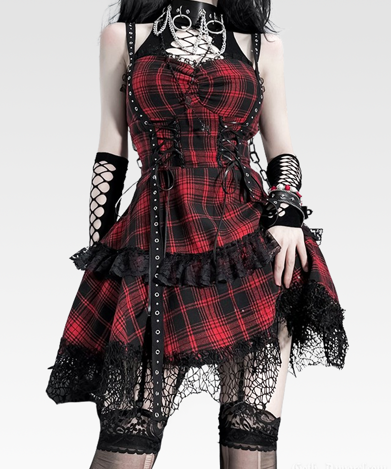 Plaid Goth Dress