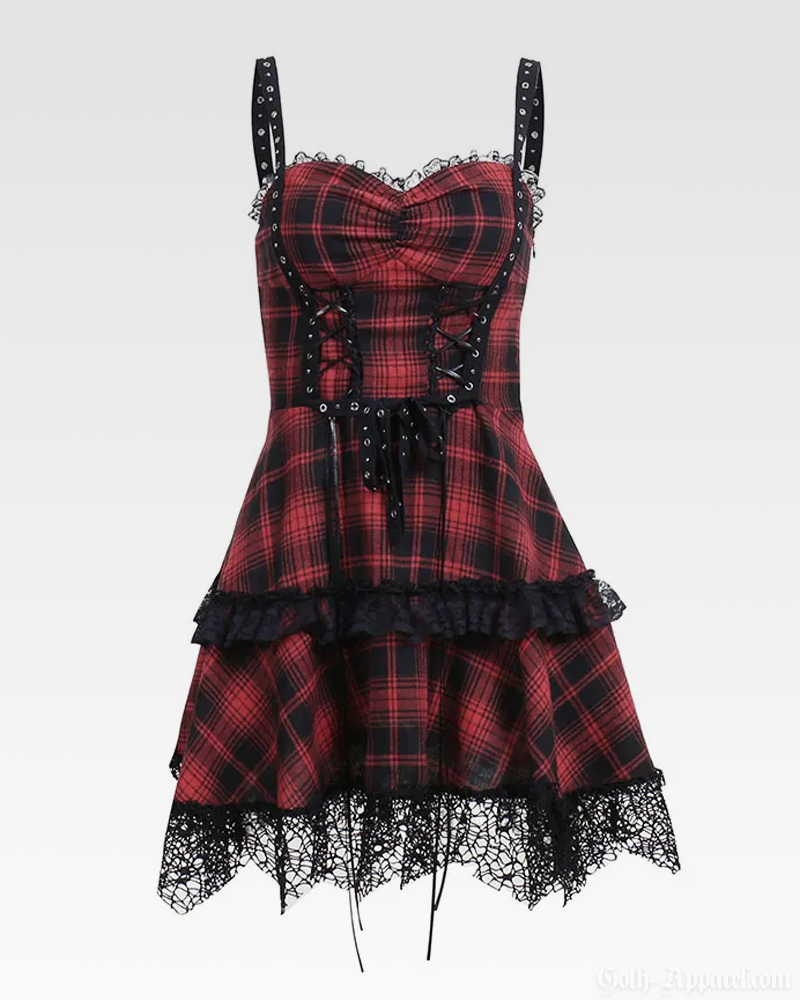 Plaid Goth Dress