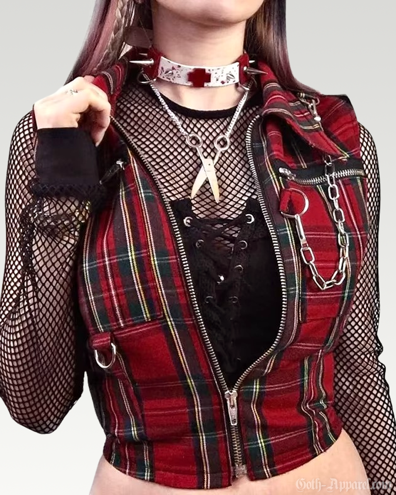 Plaid Punk Vest