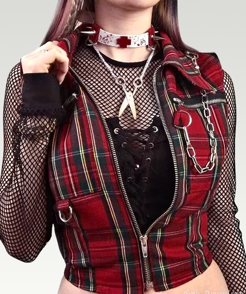 Plaid Punk Vest