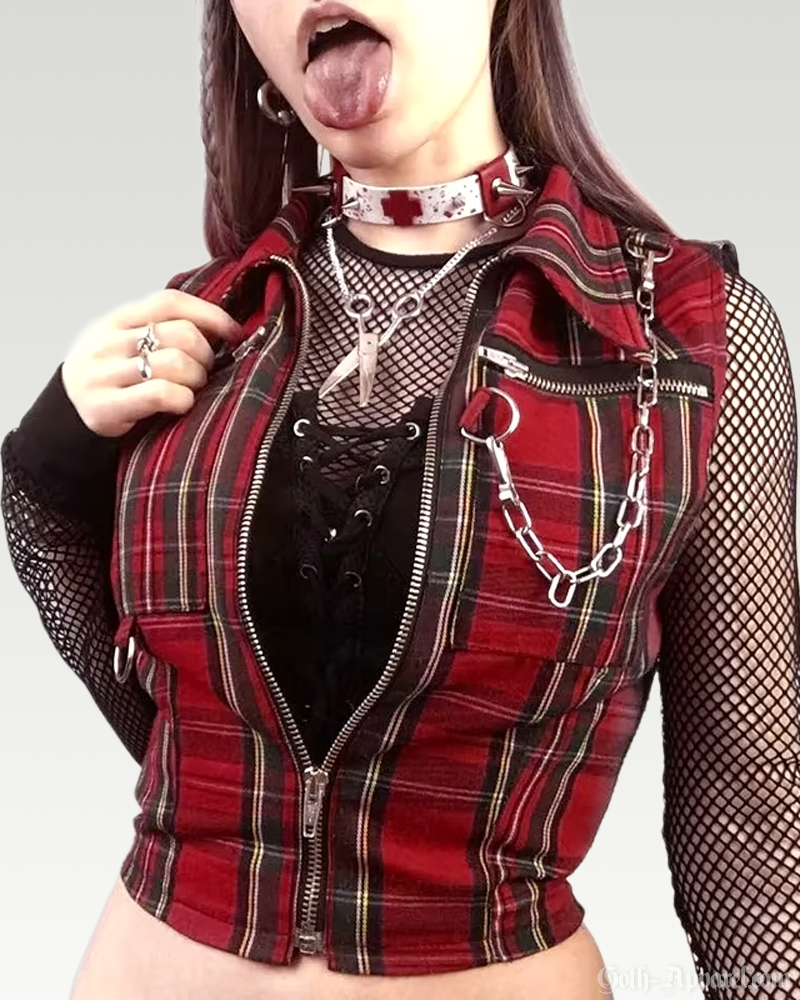 Plaid Punk Vest