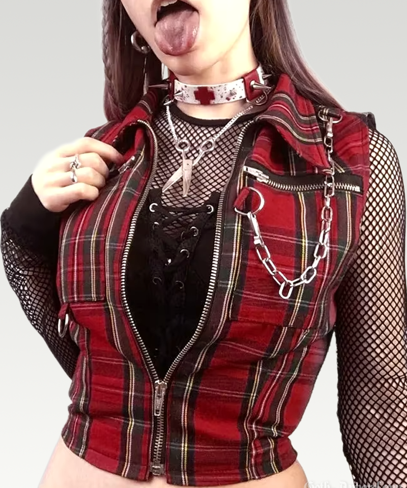 Plaid Punk Vest