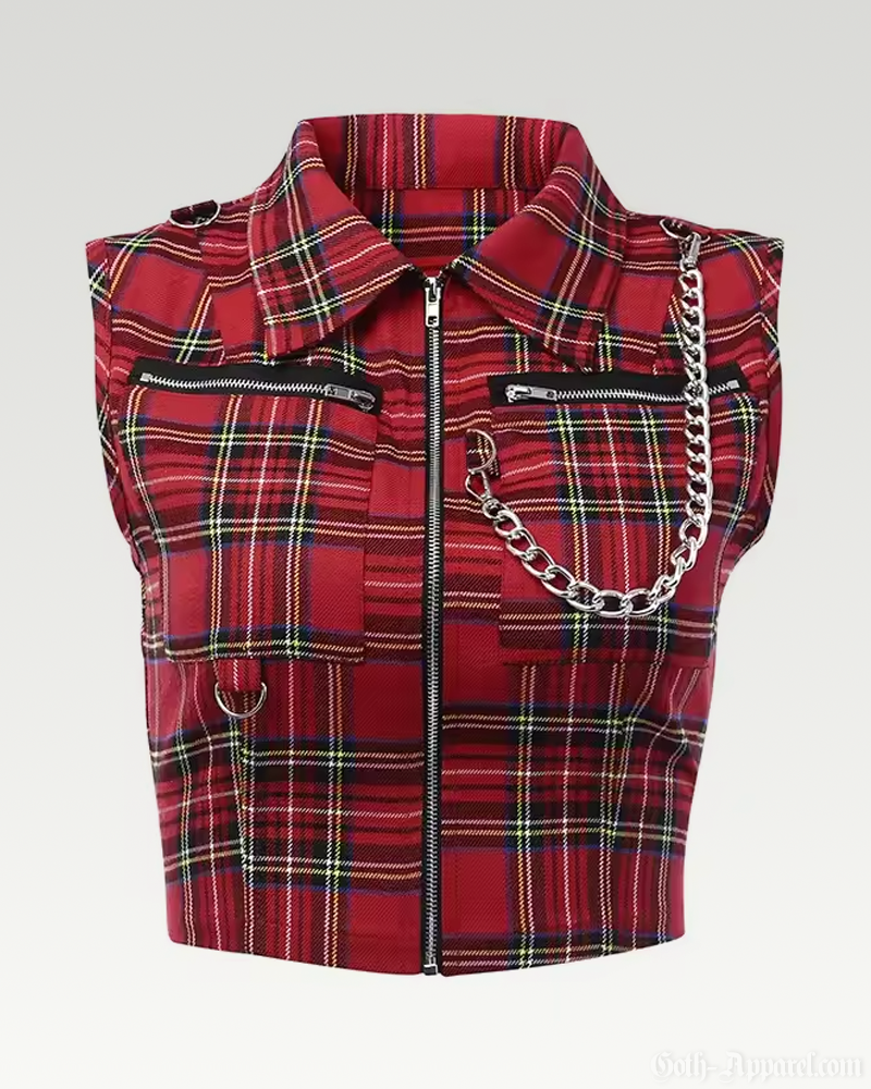 Plaid Punk Vest