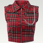Plaid Punk Vest