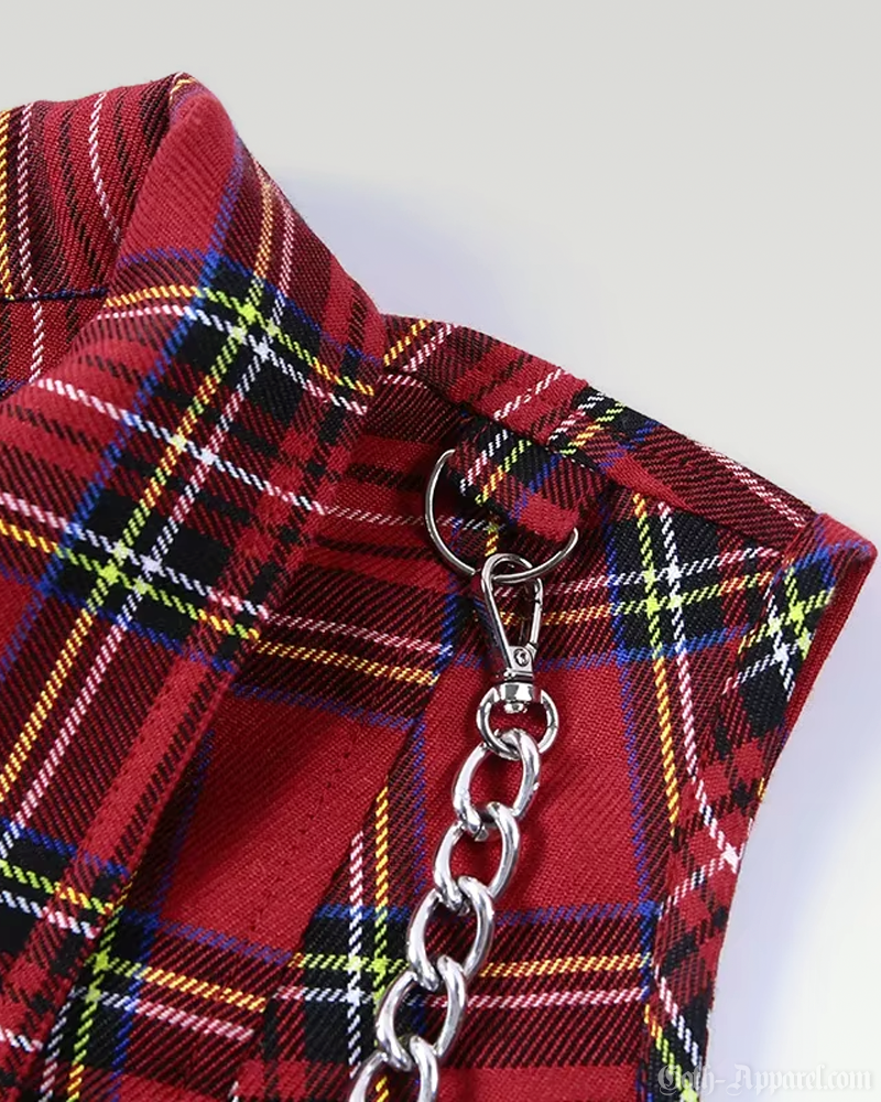 Plaid Punk Vest