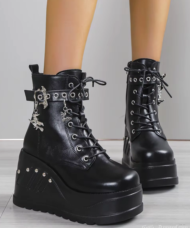 Platform Ankle Boots Goth