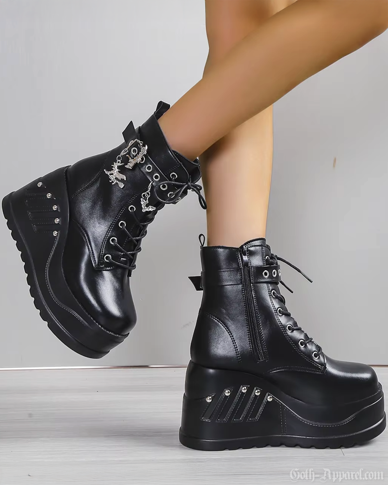 Platform Ankle Boots Goth