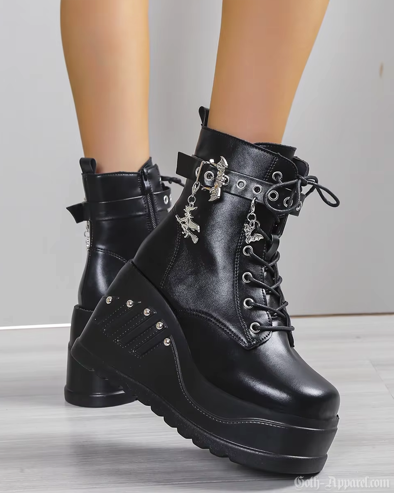 Platform Ankle Boots Goth