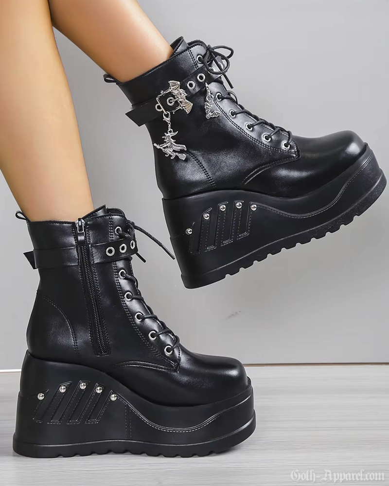 Platform Ankle Boots Goth