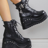 Platform Ankle Boots Goth