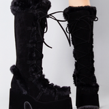 Platform Fur Boots