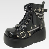 Punk Platform Ankle Boots
