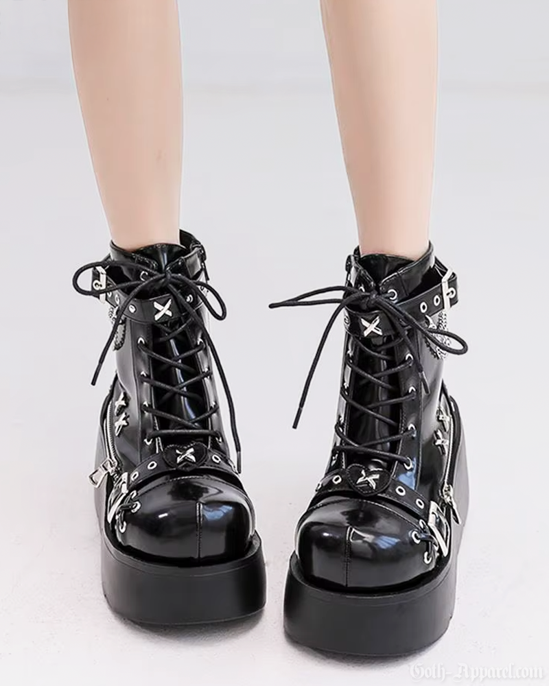 Punk Platform Ankle Boots
