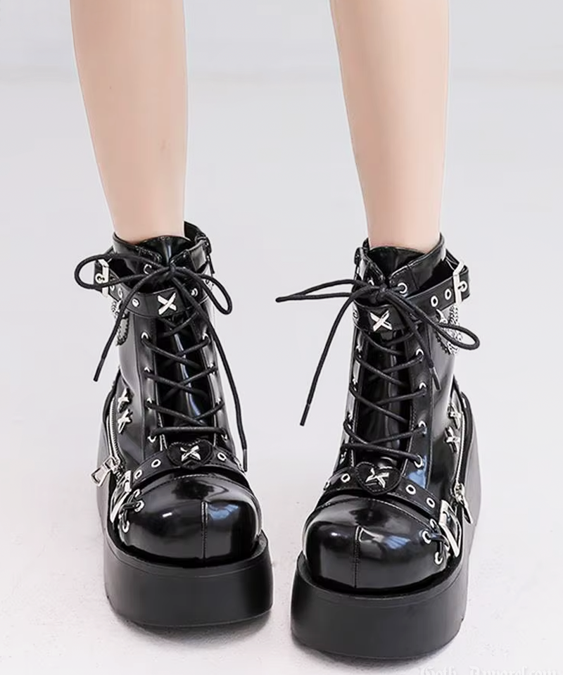 Punk Platform Ankle Boots