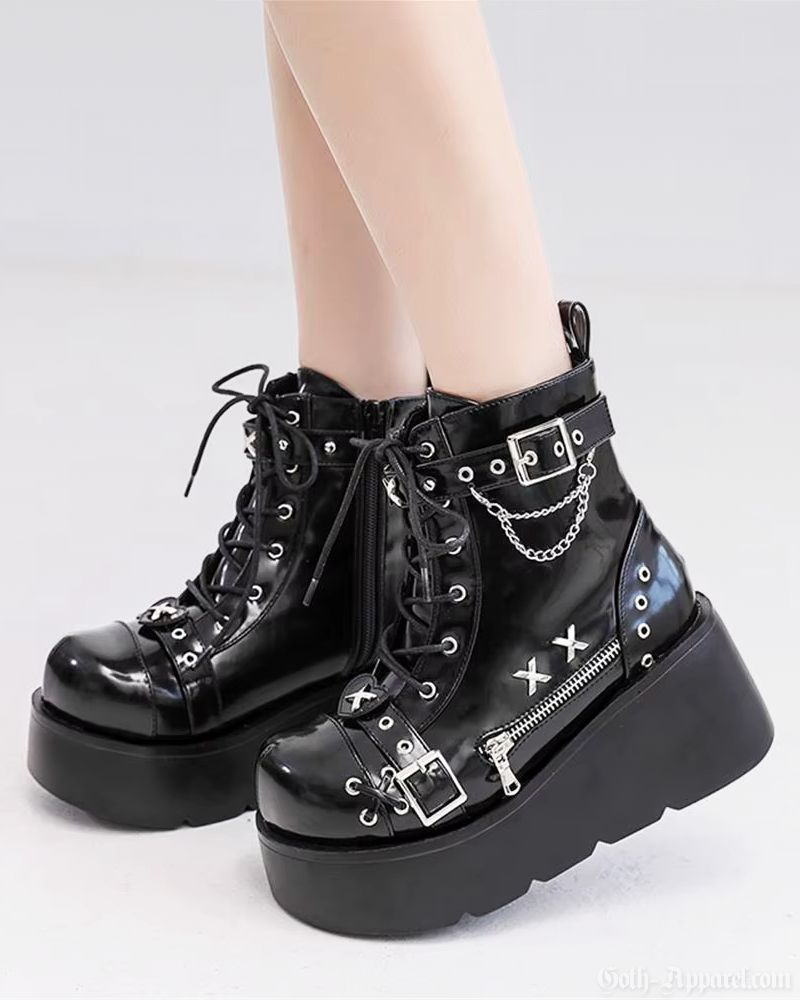 Punk Platform Ankle Boots