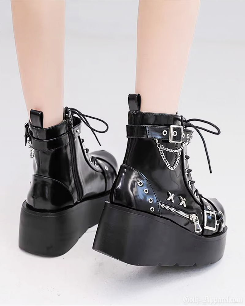 Punk Platform Ankle Boots