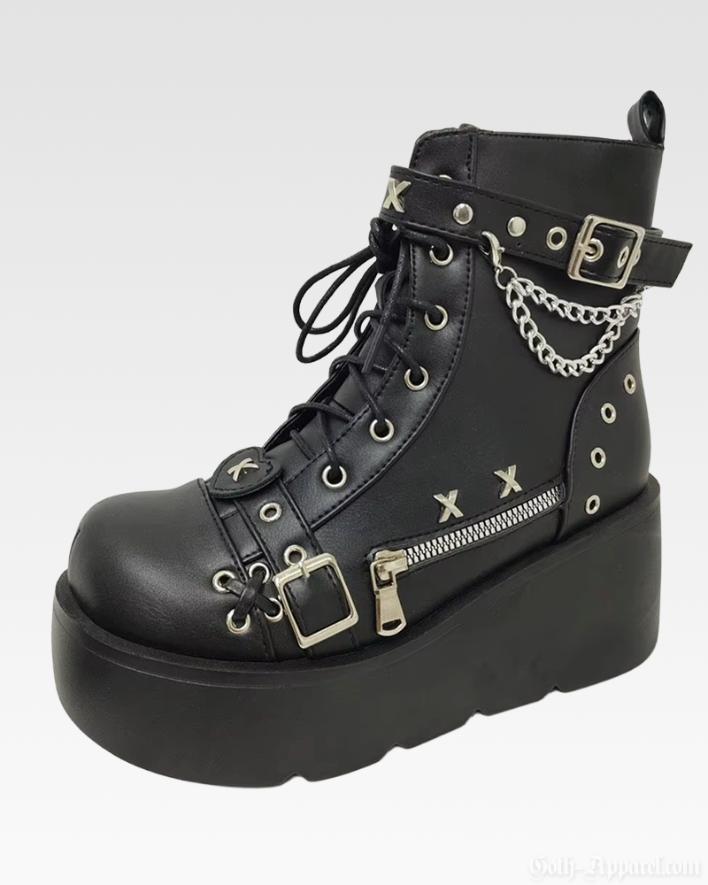 Punk Platform Ankle Boots