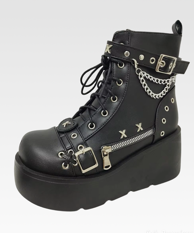 Punk Platform Ankle Boots