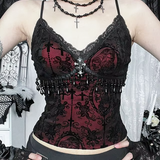 Red And Black Gothic Top