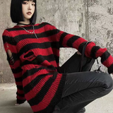 Red And Black Striped Sweater