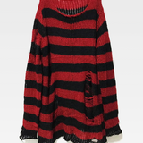 Red And Black Striped Sweater