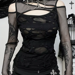 Ripped Mesh Top