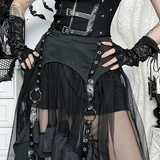 Sheer High Low Gothic Skirt