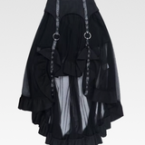 Sheer High Low Gothic Skirt