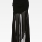 Sheer Mesh Maxi Skirt