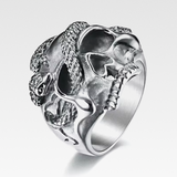 Skull And Snake Ring