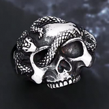 Skull And Snake Ring