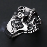 Skull And Snake Ring