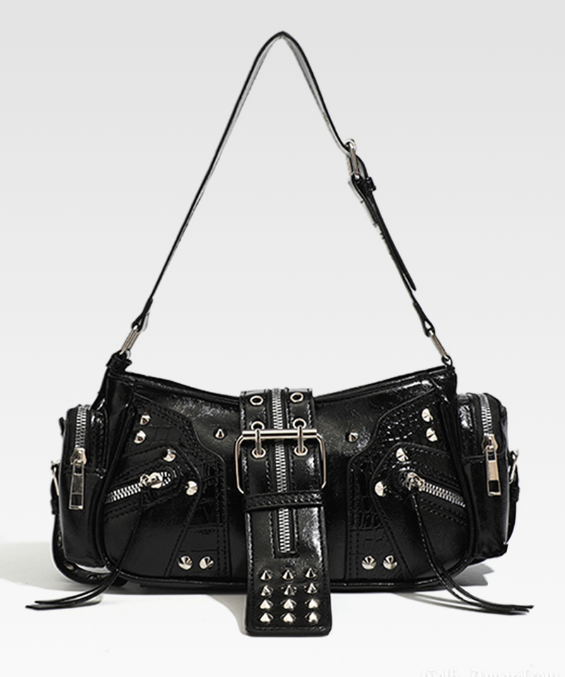 Studded Baguette Bag