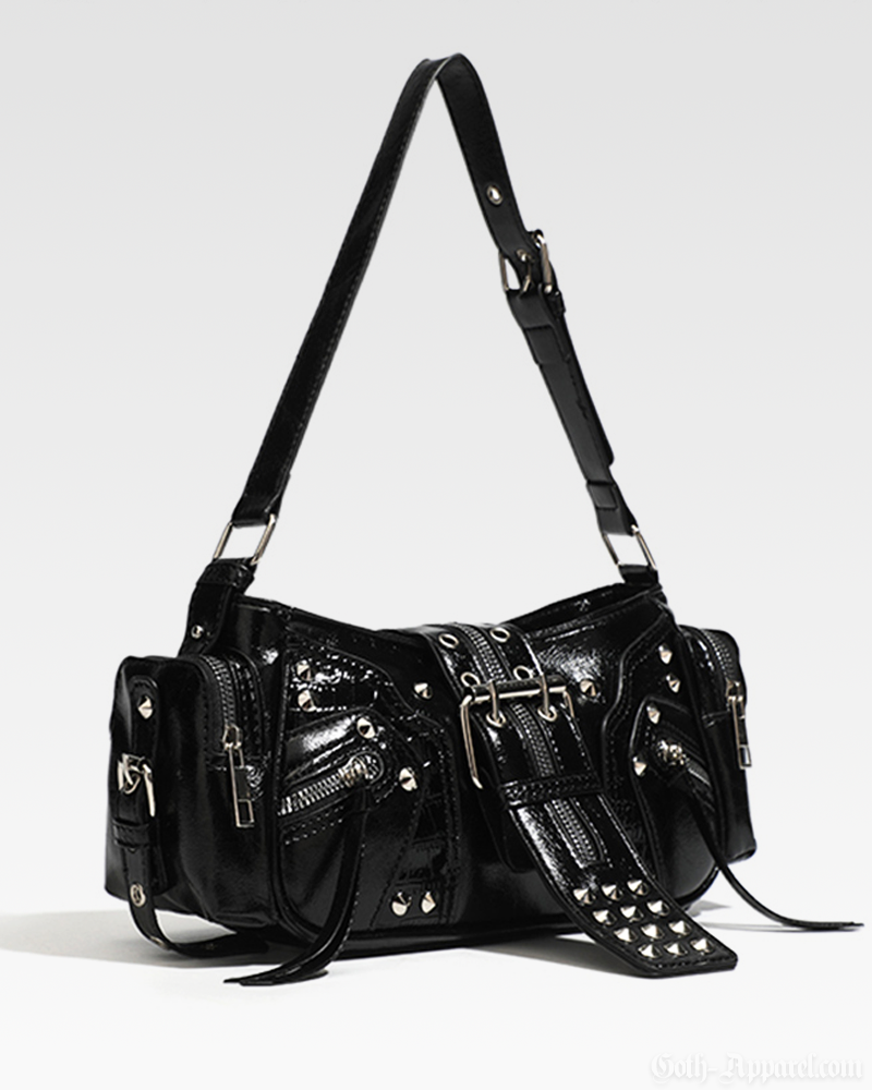 Studded Baguette Bag