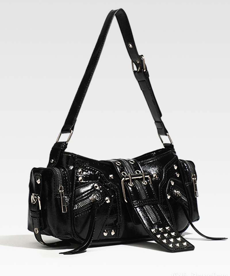 Studded Baguette Bag